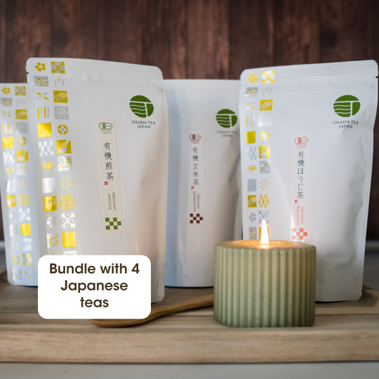 'Taste of Japan' Variety Pack 1 - Pu'er, Matcha Genmaicha, Kamairicha, Houjicha Japanese teas